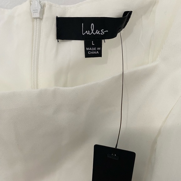 Lulus White Your Sweetie White Tie-up Mini Dress - Picture 2 of 2